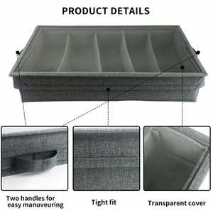 Durable 5 Compartment Silverware Storage <b>Container</b> <b>Box</b> with Removable Lid and Easy to Carry Handles - Product Image 3