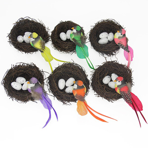 Différentes tailles d'herbe naturelle vigne rotin canari nids de perroquet nids à couver pour oiseaux pinson - Product Image 1