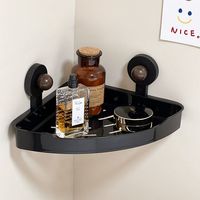 Étagère d'angle murale pour salle de bain avec ventouse robuste