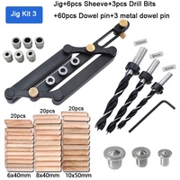 Gabarit de goujonnage à centrage automatique, localisateur de poinçon, Kit de gabarit de cheville 6 10mm outil de guidage de perçage pour la menuiserie