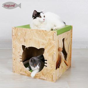 OSB tablero gato <span class=keywords><strong>hamaca</strong></span> <span class=keywords><strong>de</strong></span> <span class=keywords><strong>madera</strong></span> casa perrera cama Cueva del Gato - Product Image 5