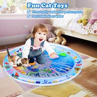 Tapis de jeu aquatique gonflable pour animaux de compagnie, nouveau design, épaissi, 50 fils, grande taille, 100 cm, rond, tapis de jeu aquatique gonflable pour bébé et animaux de compagnie