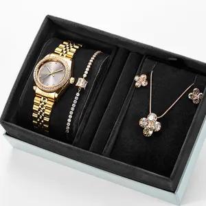 Wrist Watch Set with Bangle jewelry Set Quartz Watches and bracelet set for Ladies