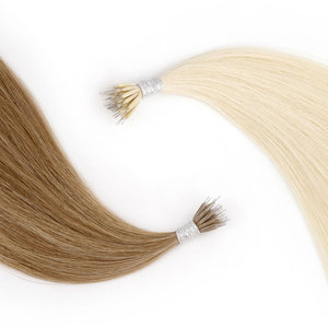 Perruque de cheveux brésiliens d'extensions de cheveux humains vierges de micro perle tissée russe à double anneau nano - Product Image 2