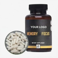 Vente chaude Cerveau Nootropique Capsules Supplément Focus Concentration Cerveau Mémoire Pilules Alpha Capsules