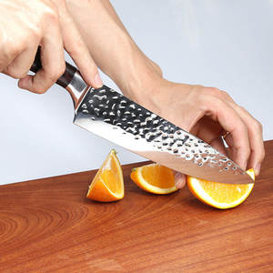 IOKO japonés Damasco láser patrón Santoku cuchillo Chef rebanador cuchillo de cocina Pakka mango de madera para Sushi bistec Material de <span class=keywords><strong>Metal</strong></span> - Product Image 4