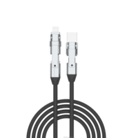 Cable USB 6 en 1 JILIAN 3.0 Tipo-C Pro Versión 240W USB3.0 5Gbps de Carga Rápida para Teléfono Móvil