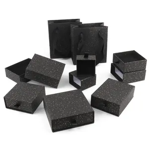 Black Gold Color Paper Small Jewelry Box Kraft Cardboard Mini Jewelry Packing Carton Travel Box DIY Accessories Kraft Gift Box