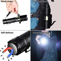 Lampe torche LED XHP160 haute luminosité, rechargeable par Type-C, zoomable, puissante, portable, magnétique, avec COB, pour le travail