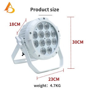 Luces para Escenarios de Eventos, 12 Piezas, 18 W, Resistentes al Agua, Luces Par RGBWA UV, Mini Luces Par LED con Batería - Product Image 4