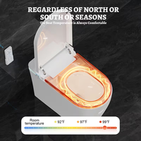 Inodoro Inteligente de Una Pieza con Diseño Oculto, Montado en el Suelo, Inodoros Electrónicos Inteligentes para Apartamentos Modernos