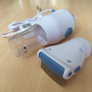 Peigne électrique anti-puces pour animaux de compagnie, design cartoon, pour petits animaux, élimination des puces, poignée en plastique antibactérienne, utilisation en salle de bain - Product Image 4