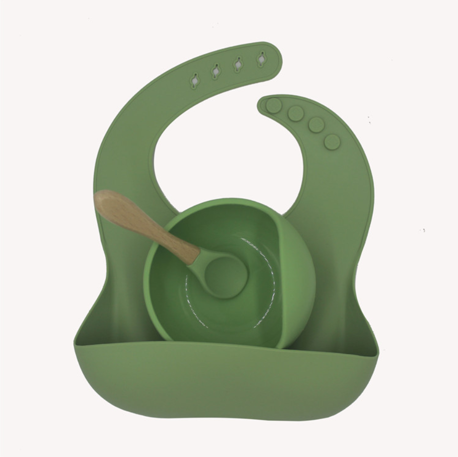 2021 оптовая продажа, изготовленный на заказ, водонепроницаемая детская посуда, чаши, ложка, детское питание для малышей, разделенный силиконовый детский нагрудник