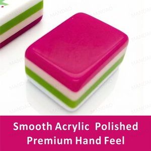 Luxury 160-Piece Portable Durable <b>Mahjong</b> Tiles Eco-Friendly Foldable Rose Red Acrylic Custom Size <b>Mahjong</b> <b>Set</b> for Sale - Product Image 4