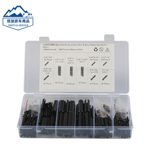 IQHUI 315Pcs Steel <b>Roll</b> <b>Pin</b> Assortment Set 16 Sizes Slotted Spring <b>Pins</b> For General Use Made In China - Product Image 1