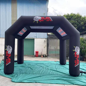 Arche gonflable lumineuse personnalisée pour événements extérieurs et publicité commerciale, arche gonflable inclinée, arche de fin de course gonflable - Product Image 1