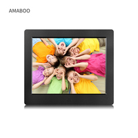 Écran tactile LCD TFT 8 pouces, calendrier numérique, horloge, cadre photo, télécommande, lecteur vidéo avec carte SD et USB