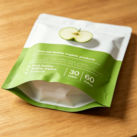 Sachet Doypack Personnalisé Imprimé avec Fermeture Éclair, Doublure en Feuille d'Aluminium, Emballage Alimentaire pour Prunes Séchées, Noix et Snacks Bio