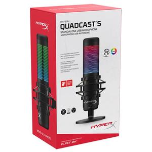 Microphone à condensateur USB <span class=keywords><strong>Hyper</strong></span> <span class=keywords><strong>X</strong></span> <span class=keywords><strong>QuadCast</strong></span> S professionnel RGB pour PC, PS4, Mac et Discord TeamSpeak - Product Image 5