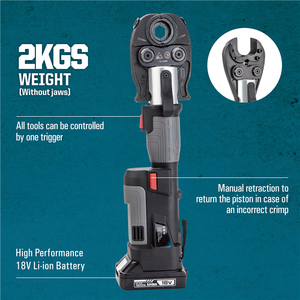 Herramienta de prensado de cables eléctricos, PZ-300C, minibatería - Product Image 5