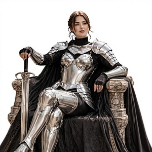 Medieval Warrior Queen Armor Full 3D Silver Plated Aluminium Handmade Modern Polished Fashion Art Collectible - Product Image 6