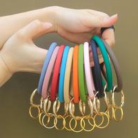 Gelang Kunci Silikon Mengambang 75mm dengan Pola Hewan Kucing, Buah & Kartun