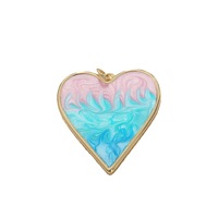 P99 Nuevo Charm de Joyería para Mujer, Chapado en Oro de 18K sobre Latón, con Esmalte Rosa, Diseño Romántico Cristiano de Mariposa, Corazón y Concha, Estilo Lindo, Moderno y Temático de Comida