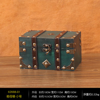 Boîte de rangement coffre au trésor avec serrure en bois Vintage Cigarette bijoux emballage boîte en bois bibelot