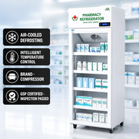 Congélateur commercial à portes vitrées, réfrigérateur pour cuisine et pharmacie, équipement médical cryogénique