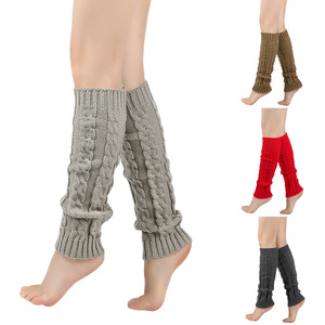 Autunno inverno caldi e solidi scaldamuscoli stivali in maglia di peluche da donna alla moda Y2K calzini elastici per il piede - Product Image 1