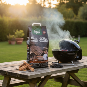 LEGUA española de alta calidad, madera dura de roble, SPLITS, bolsa de 3kg para cocinar y fumar en tu barbacoa, rápida y limpia, 4% cenizas - Product Image 3