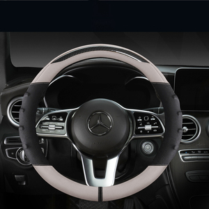 Suministros automotrices cubierta del volante de felpa corta cuatro estaciones disponibles cubierta de la manija del coche transpirable antideslizante - Product Image 2