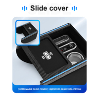 Organizador de almacenamiento para consola central con portavasos para JF5 JF6 2020-2023, accesorios interiores para coche