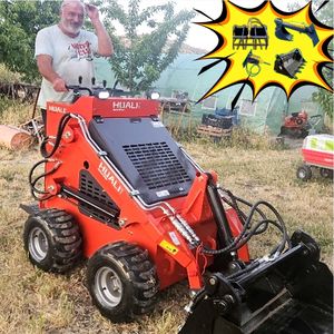 Pengiriman gratis Euro 5 Minicargador Mini diesel Track Loader Skid Steer dengan pemotong rumput - Product Image 3