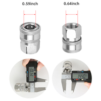 Kit de raccords rapides en acier inoxydable SPS 3/8 G BSP, 4 pièces, raccords à déconnexion rapide, coupleur rapide