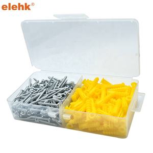 Elehk พลาสติกยึดยาง8-10-12x1-1/4ชุดสมอยางพลาสติกสีฟ้า3/16 "x 1" 8-10 <span class=keywords><strong>drywall</strong></span> สีเหลือง - Product Image 1