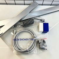 Ensemble de douche chromé en laiton massif avec 4 fonctions, système de douche pluie et douchette à main pour usage domestique et commercial