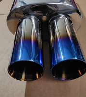 Knalpot Mobil Performa Tinggi Stainless Steel 63mm 2.5'' Ujung Knalpot Ganda