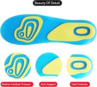 Sol sepatu ortopedi gel silikon, penyangga lengkung kaki silikon, bantalan gel silikon untuk sepatu, untuk mengatasi plantar fasciitis.