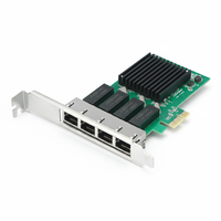 Tarjeta de Red Ethernet Interna PCIe Gigabit de 4 Puertos para Estaciones de Trabajo de Alto Rendimiento Empresarial, Disponible en Stock