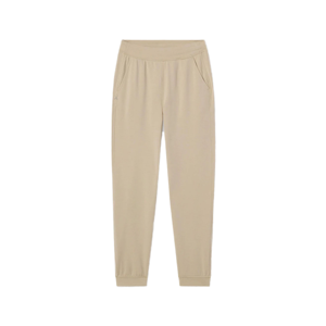 กางเกงจ็อกเกอร์ผู้ชายสีดำ ผ้าเฟรนช์เทอร์รี่ โพลีเอสเตอร์/คอตตอนผสม หรูหรา ออร์แกนิค ผ่านการซักก่อนส่งออก ได้รับการรับรองมาตรฐาน GOTS พรีเมียม ย้อมสีพื้น เอวแบบผูกเชือก - Product Image 1