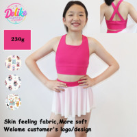 Ropa Deportiva Personalizada para Niñas, Conjuntos de Yoga y Gimnasio, Ropa Deportiva, Top Corto con Falda Pantalón