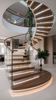 CBMmart Nouvel escalier hélicoïdal personnalisé avec main courante d'escalier en acier au carbone Escaliers incurvés à double limon en acier