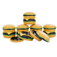 Broyeur en forme de hamburger à double couche biodégradable pour accessoires de fumer aux herbes