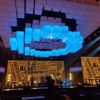 Scène de concert mobile cube d'activité led scène lumière cube palan grue levage cinétique lumière cinétique treuil dmx treuil