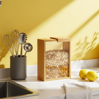 Conteneur de stockage alimentaire en bambou, conteneur portable pour le stockage des grains de café, conteneur en bois pour le stockage des grains de café
