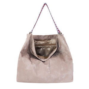 Fashionable Lazy-style Casual PU Leather <b>Tote</b> <b>Bag</b> <b>Large</b> Capacity Lightweight Tyvek Color-blocking Eco-friendly Minimalist <b>Zipper</b> - Product Image 4