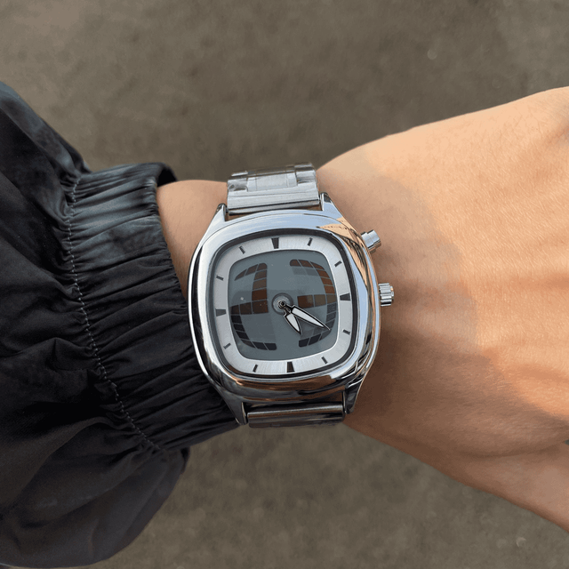 Men's for Watch Retro Style Waterproof square TV Digital Display Dynamic Screen Niche High-end Couple Watch