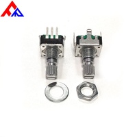 New EC12/PEC11 Model 5-Pin Roller Shaft Flat Shaft Rotary Incremental Encoder with Switch DC5V 6mm Shaft Plug-in Mounting