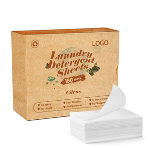 Hojas de lavandería al por mayor, color personalizado, fragancia natural, hoja de detergente para ropa ecológica - Product Image 1